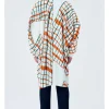The Trai­tors US S04 White & Red Plaid Pleat Jacket Back