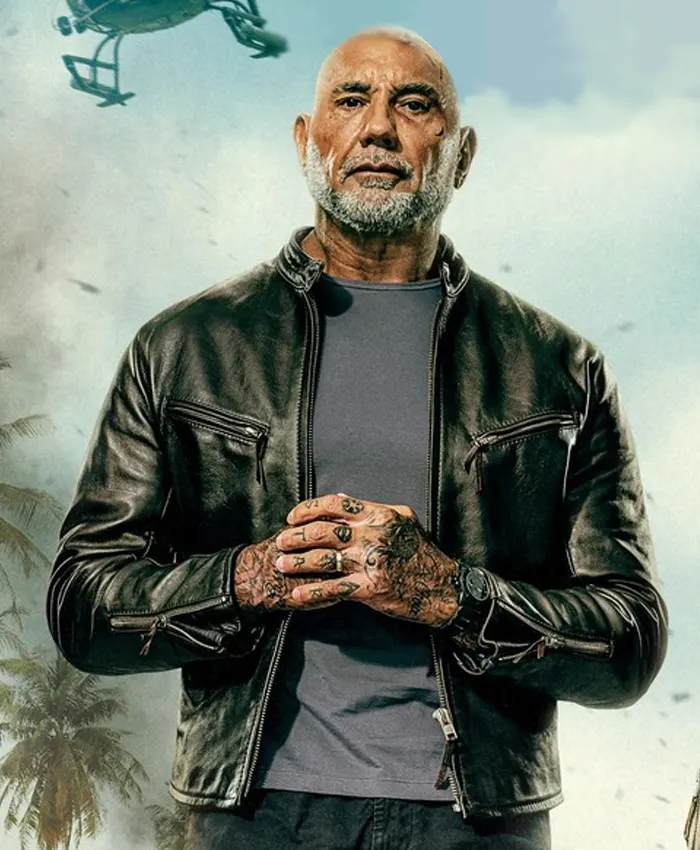 The Wrecking Crew Dave Bautista Black Leather Jacket