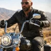 The Wrecking Crew Movie 2026 James Black Leather Cafe Racer Jacket