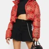 Tiffany Mitchell The Traitors US S04 Leopard Print Puffer Jacket For Sale