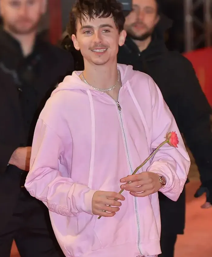 Timothee Chalamet Pink Hoodie
