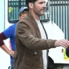 Tom Ellis CIA Suede Bomber Jacket Side