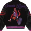 Toronto Raptors Black Letterman Bomber Jacket For Sale