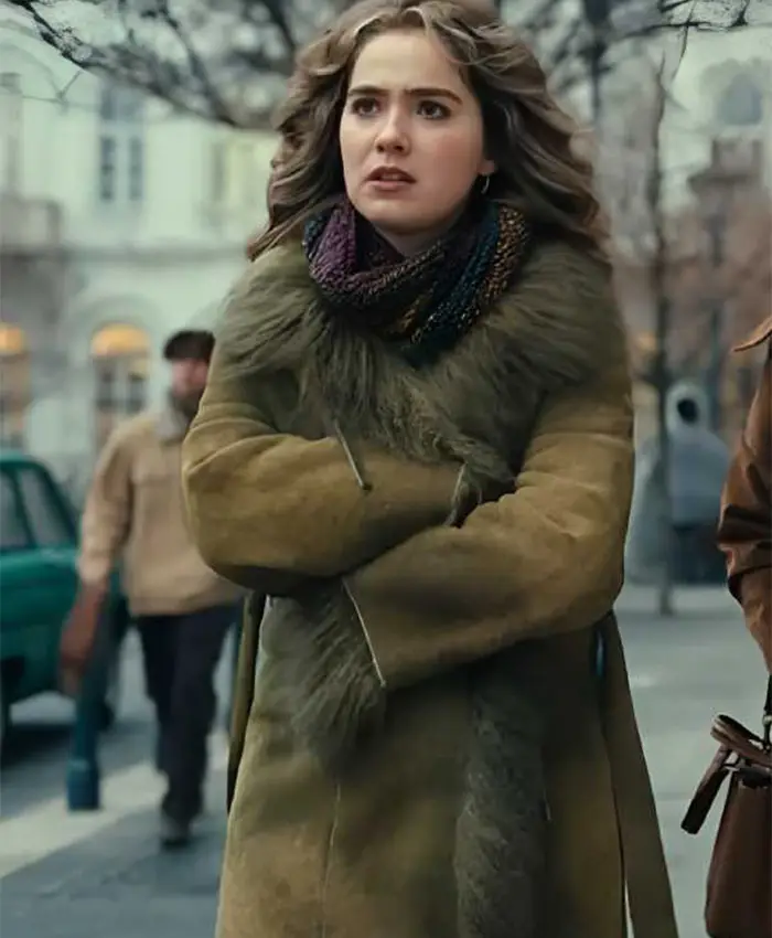 Twila Hasbeck Ponies S01 Green Suede Fur Coat