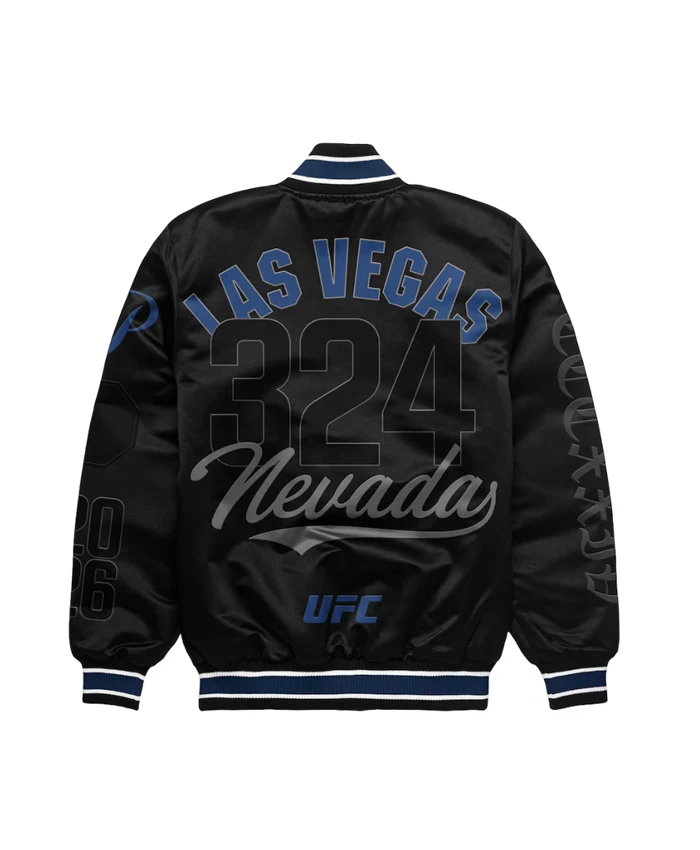 Buy UFC 324 Las Vegas Black Bomber Jacket For Sale