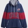 USA Team Oversized Anorak Jacket- Shop Now