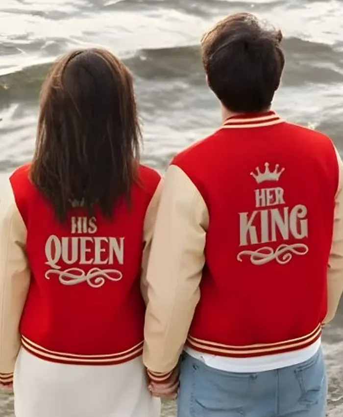 Valentine Day Her King and His Queen Varsity Jacket