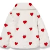 Valentine Heart White Fur Jacket For Sale