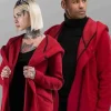 Valentine’s Day Red Hooded Long Coat