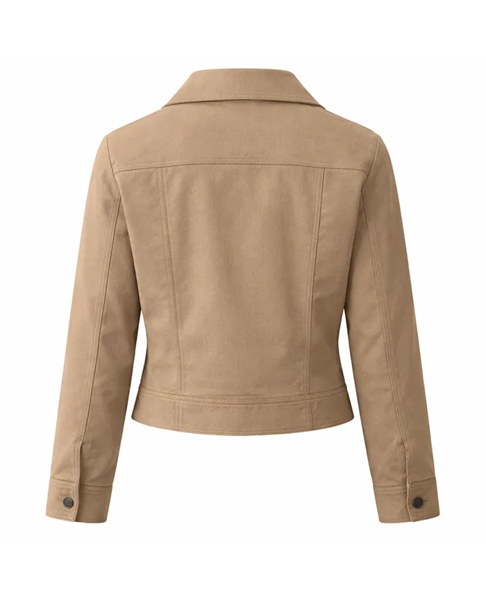 Vanished S01 Kaley Cuoco Beige Jacket Back