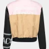 Versace Tricolor Logo Bomber Jacket For Sale