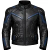 Video Game Cyberpunk Urban Black Biker Leather Jacket- Buy Now