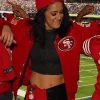 WWE American professional wrestler Bayley San Francisco 49ers Red Track Jacket