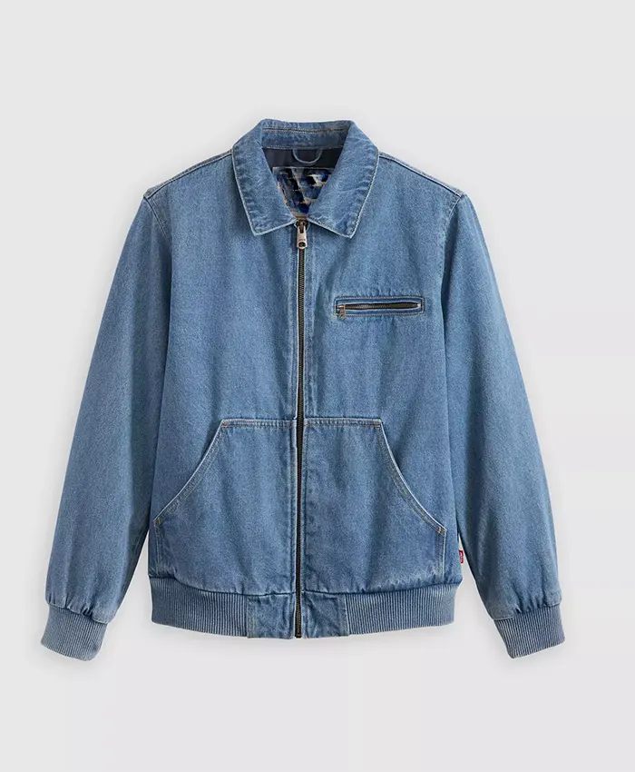 Western Denim Bomber Jacket