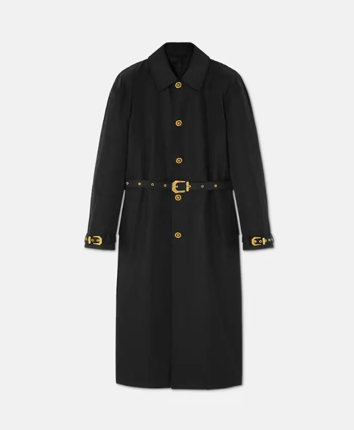 Wild Cats Gabardine Black Trench Coat