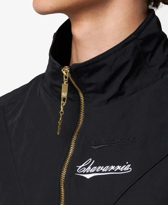 Willy Chavarria Bad Boy Track Satin Bomber Jacket