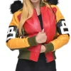 Women 8 Ball Leather Bomber Jacket For Sale