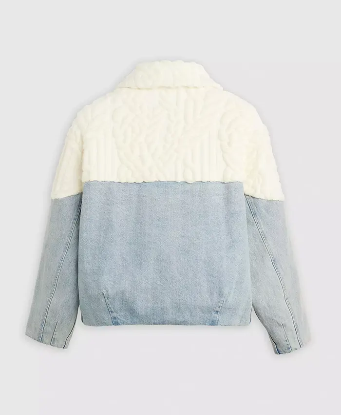 Women Aran Denim Trucker Jacket For Sale