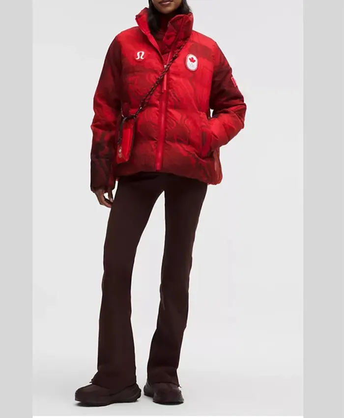Women’s Wunder Puff Translucent Team Canada Red Jacket