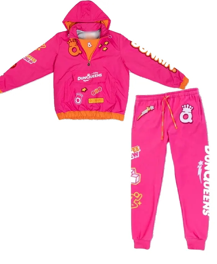 2025 Super Bowl LIX Dunkin DunQueens Jordon Hudson Pink Tracksuit- get now