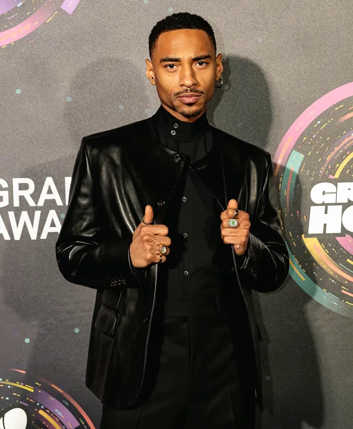 2026 House Event Grammy Durand Bernarr Black Leather Jacket