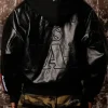 2026 Loiter X World Wrestling Entertainment Raw Is War Black Leather Hooded Jacket