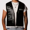 2026 Loiter X World Wrestling Entertainment Stone Cold 3 -16 Black Leather Vest