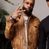 2026 Super Bowl LX Odell Beckham Jr. Distressed Brown Leather Jacket