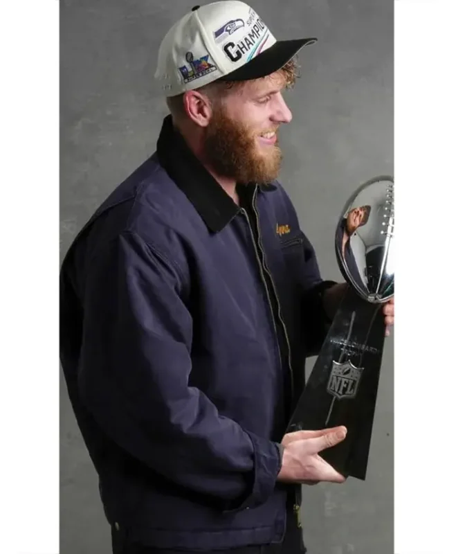 2026 Super Bowl LX Seattle Seahawks Cooper Kupp Blue Cotton Jacket