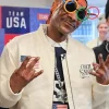 2026 Team USA Snoop Dogg White Bomber Jacket