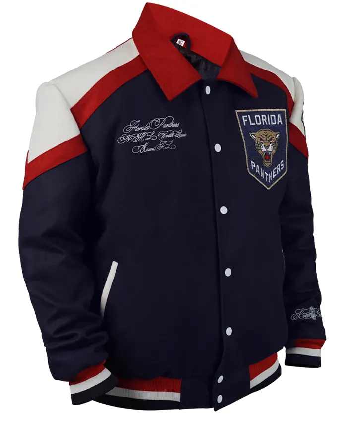 2026 Winter Classic Miami Florida Panthers Blue Varsity Jacket for Men