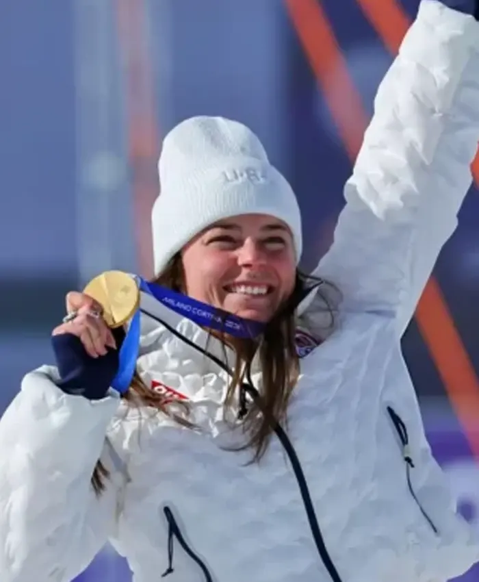 2026 Winter Olympics Breezy Johnson White Jacket