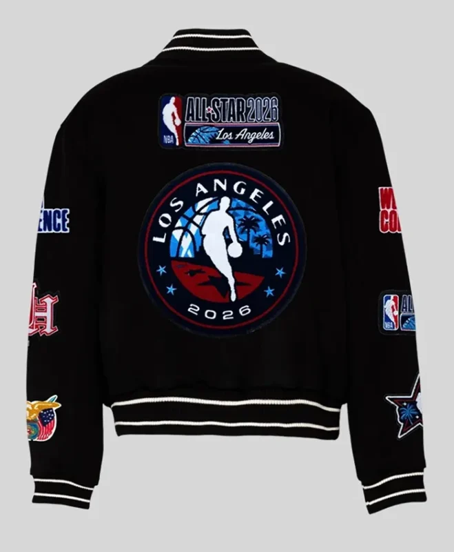 75th Pro Basketball All-Star 2026 Los Angeles Black Varsity Jacket for Men and Women