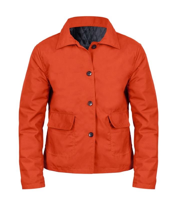 Best Medicine S01 Abigail Spencer orange jacket with a stylish casual design