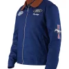 Aeropostale Ford Mustang Motor Co. Twill Blue Zip-Up Jacke