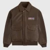 Aime Leon Dore World’s Borough Leather Flight Jacket