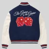 All-Star Blue And White The Game is the Game Varsity Jacket for Men and Women