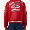 All Star Red Leather Jacket Back