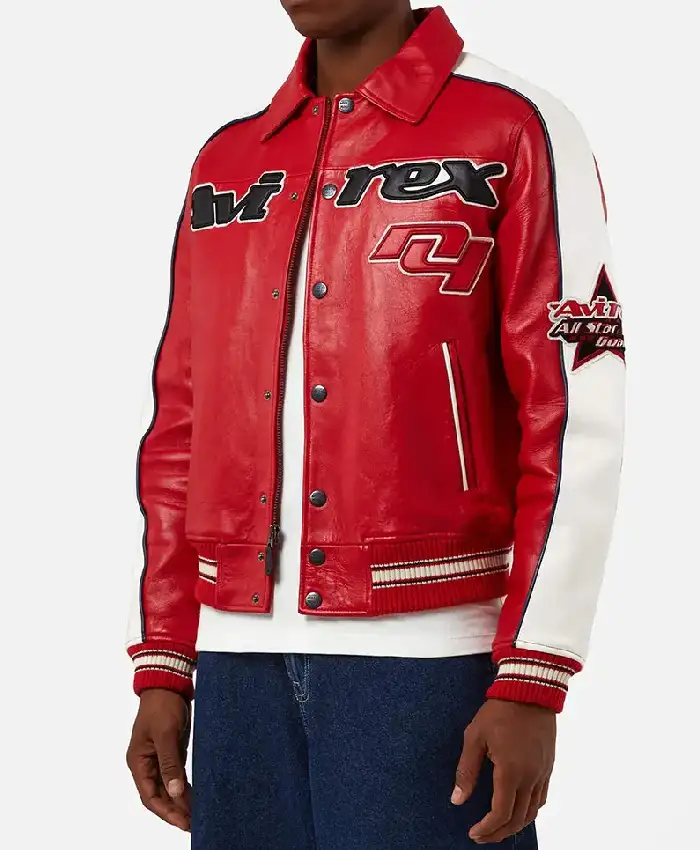 All Star Red Leather Jacket For Sale