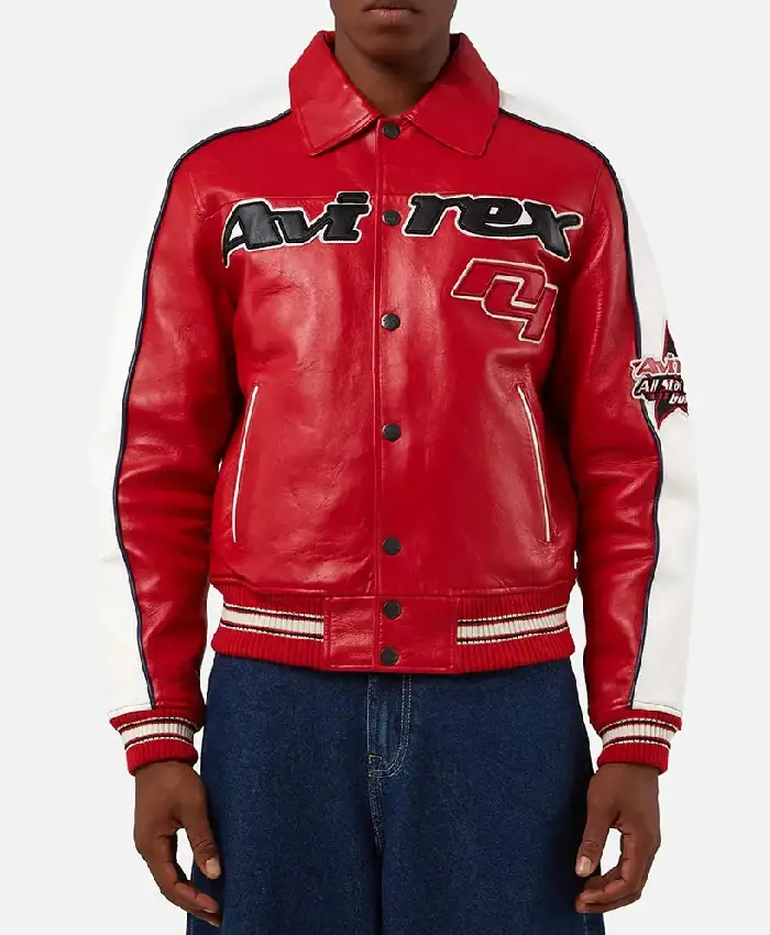 All Star Red Leather Jacket