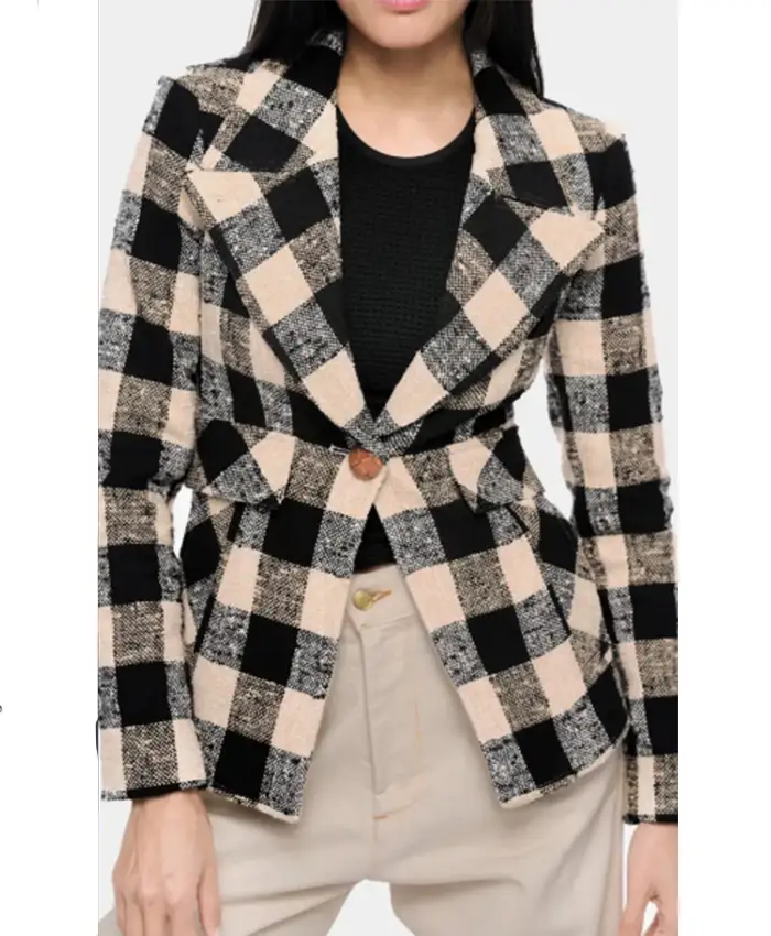Amanda Will Trent S04 Plaid Blazer For Sale