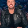American Idol S24 Luke Bryan Black Leather Jacket