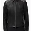 American Idol S24 Luke Bryan Black Leather Jacket Front
