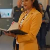 Animal Control S04 Vella Lovell Yellow Blazer Side