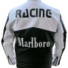 Arai Vintage Marlboro Leather Jacket White Back