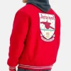 Arsenal Essentials Red Varsity Bomber Jacket for Men and Women