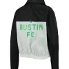 Austin FC Black And White Bomber Zipper Jacket Back