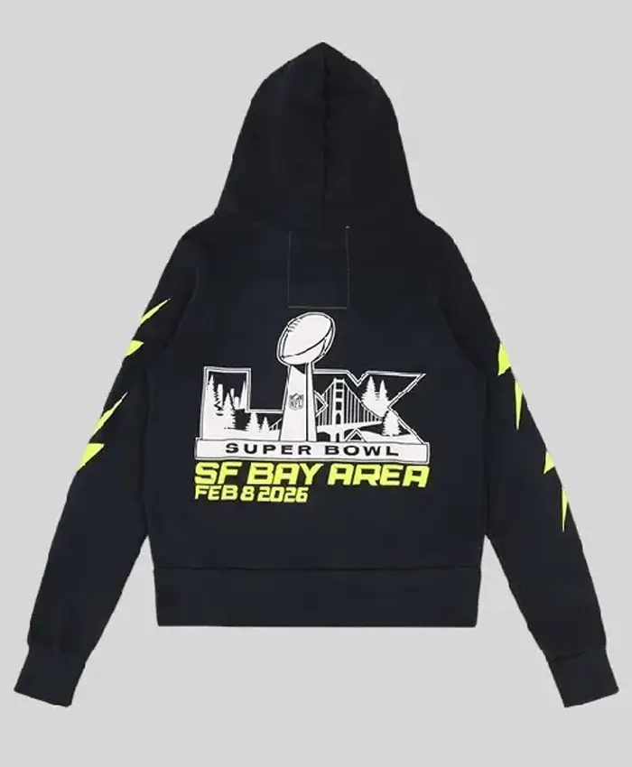 Aviator Nation x Super Bowl LX Zip Up Black Hoodie for Men and Women