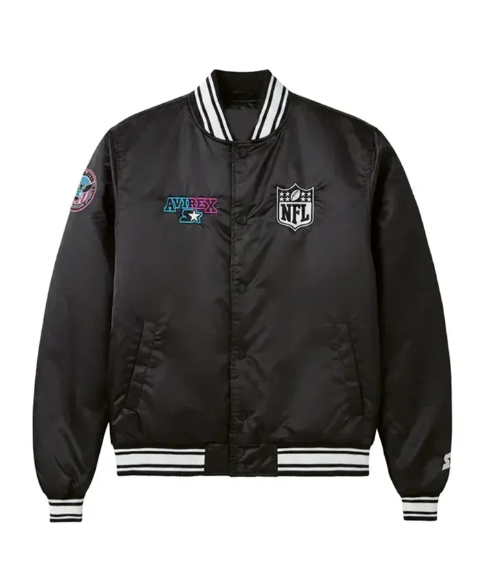 Avirex X Starter Super Bowl LX Satin Varsity Jacket For Sale