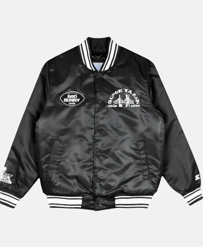 Bad Bunny x Super Tazón Black Starter Jacket